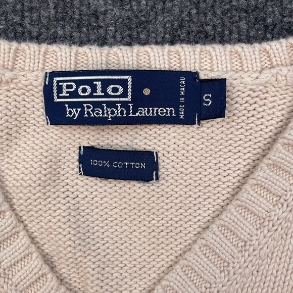 Ralph Lauren Cream V-Neck Sweater Vest - Picture 5 of 15